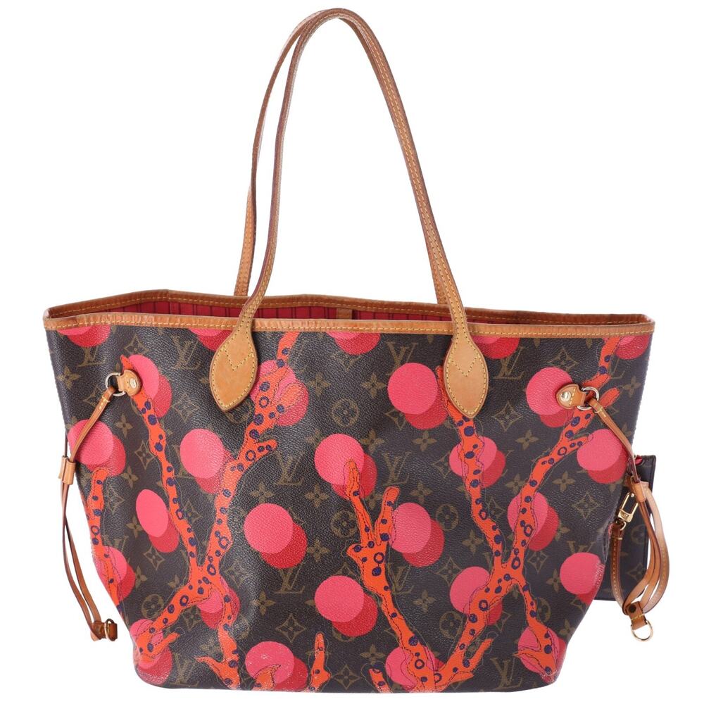 Louis Vuitton Monogram La Mage Neverfull MM Tote Bag M41603 LV Brown Red Pink